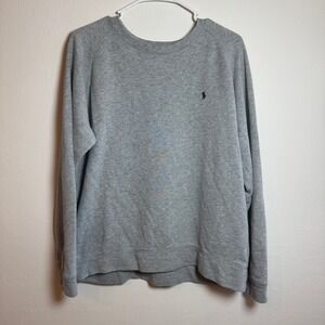 Polo Ralph Lauren Mens Size XL Gray Crewneck Sweatshirt Long Sleeve Pony Logo